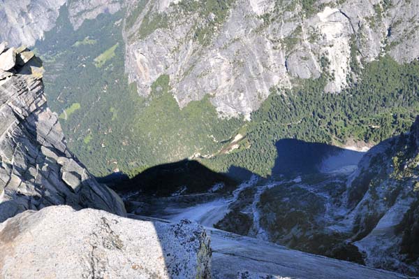 Looking Down the Northwest Face of Half Dome