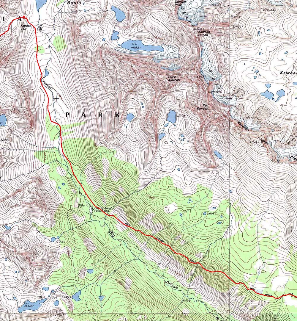 Giant Forest Trail Map