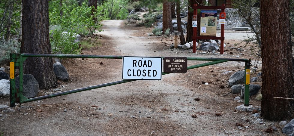 Day Hiker Entrance to North Fork Big Pine Creek