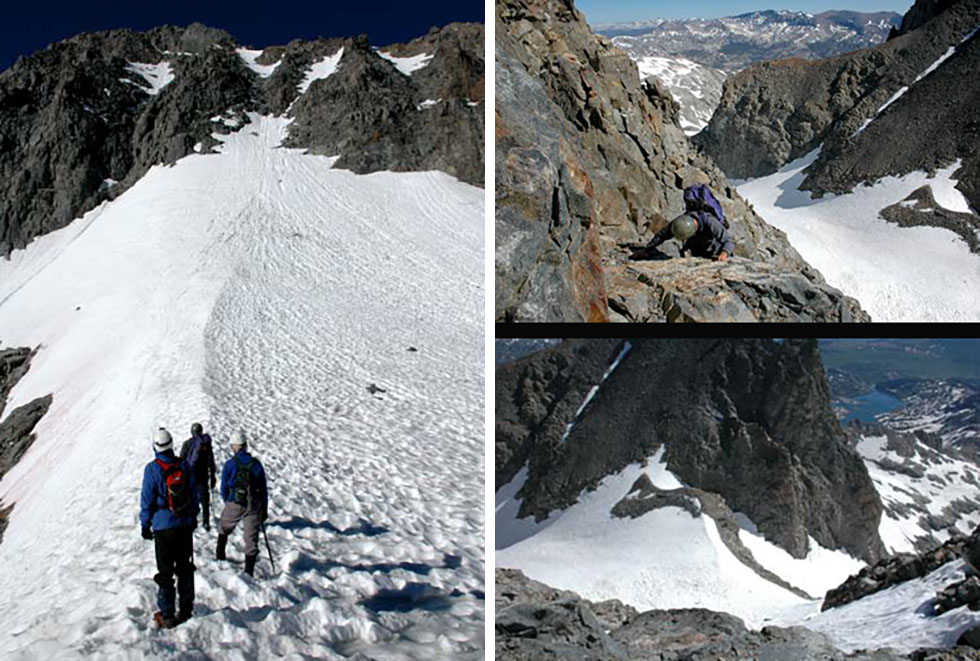 Class 3 climbing section above the Ritter/Banner Saddle