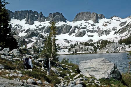 Ediza Lake with The Minarets in the background