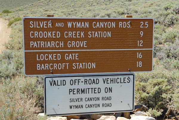 Highway 168 Road Sign White Mountain