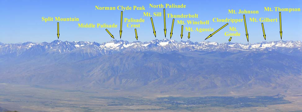 View Palisade Crest Sierra Nevada